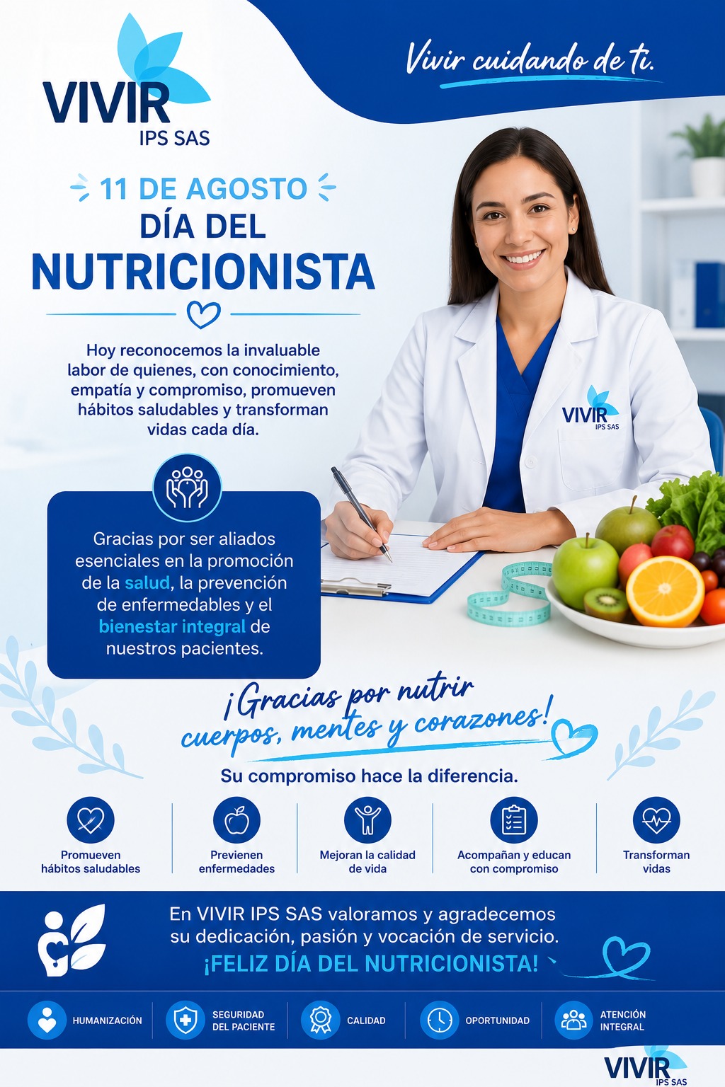 11 Agosto dia del Nutricionista